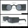 thumbnail image 5 of Keyhole Bridge Rectangle Bar Shape Round Circle Lens Hipster Sunglasses Tortoise - Blue, 5 of 8