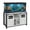 White, variant on Dextrus 120 gal Fish Metal Tank Stand with Storage, 1100 lbs Capacity, Power Outlets, Barn Door, Black