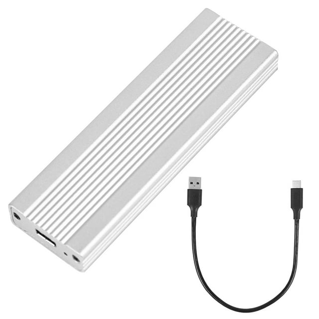 Graflsoa Dual-Protocol M.2 NVMe/SATA SSD Enclosure with USB-C, Aluminum Alloy Case, Fast Transfer, Wide Compatibility, Silver/Black Options