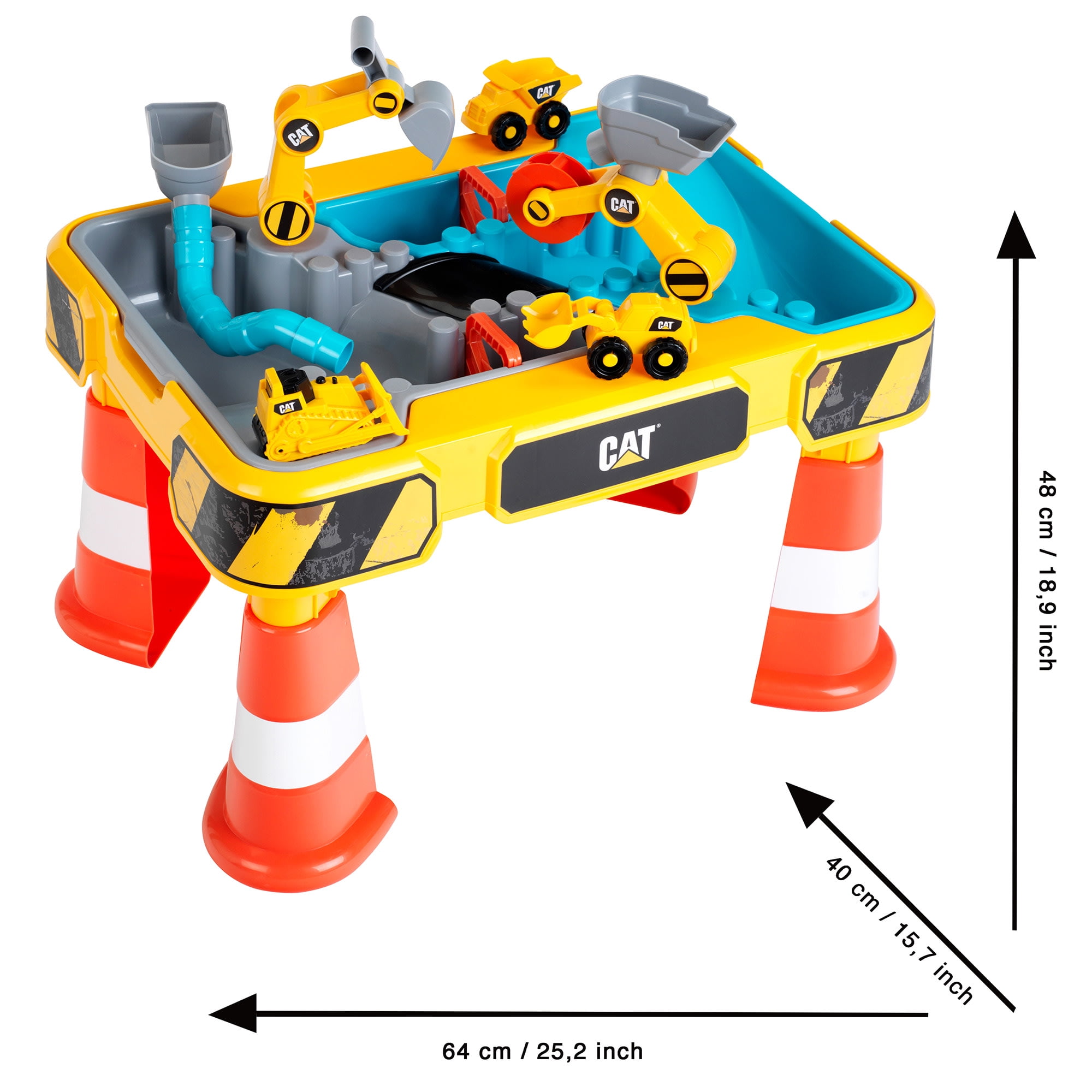 CAT: Sand and Water Play Table, Kids Pretend Play, Construction Toys, Ages 18 Months+