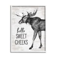 thumbnail image 4 of Stupell Industries Hello Sweet Cheeks Funny Bathroom Humor Rustic Moose, 24 x 30, Design by Lettered and Lined, 4 of 5