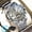 SilverGray, variant on Men Automatic Mechanical Watch Luminous Markers Wristwatch Gift for Him