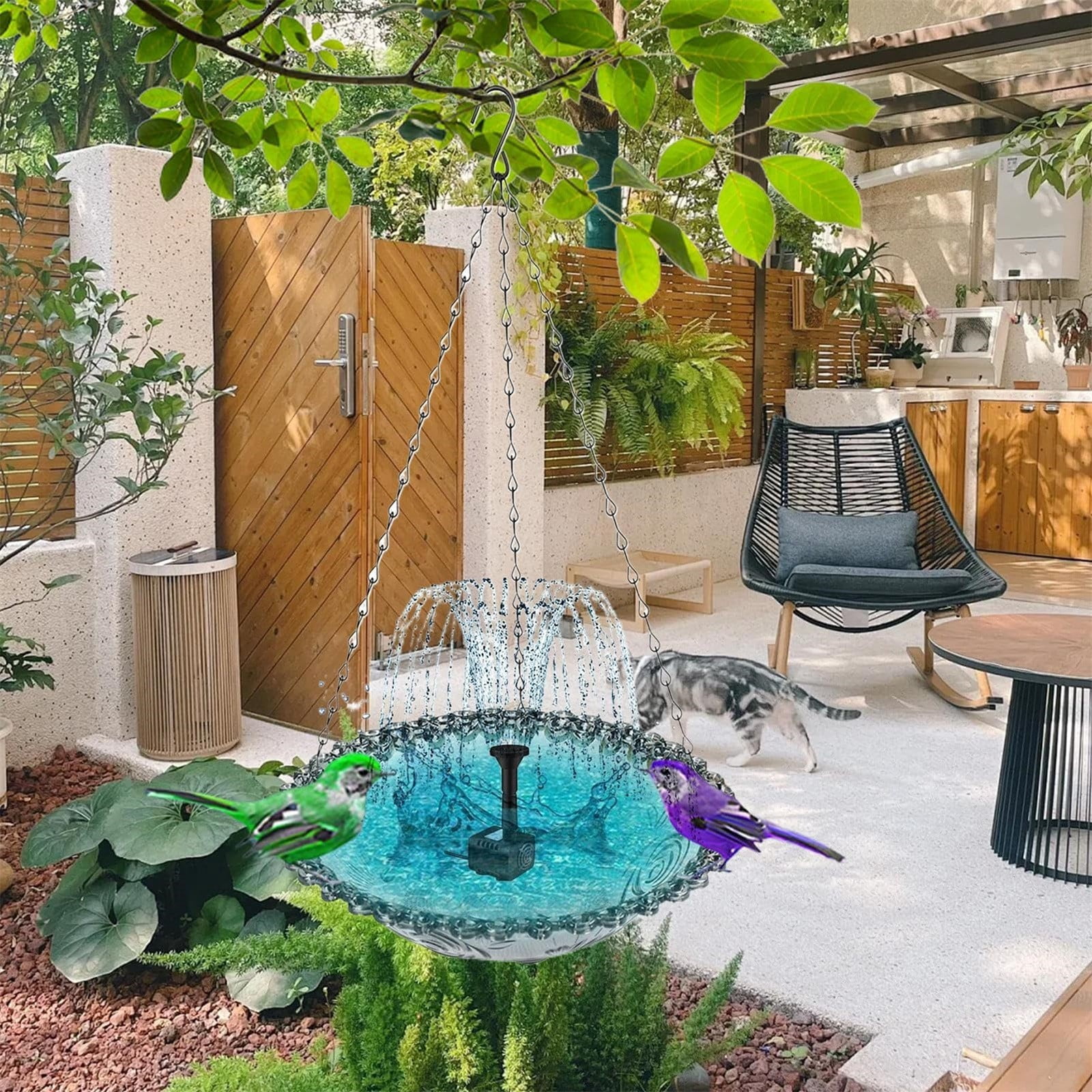 LLDYYDS Hummingbird Feeder and Bird Bath for Outdoors 2-in-1 for Small Birds - Hummingbird Bath Fountain
