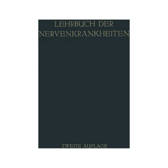 Lehrbuch Der Nervenkrankheiten, (Paperback)
