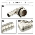 thumbnail image 4 of Adaptador de manguera de latón de 90 grados para automóvil universal, 10 mm de 3/8" a macho G1/2" BSP BSPT tono plateado, 4 of 7