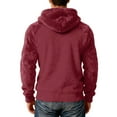 thumbnail image 4 of Iaqnaocc Christmas Hoodies for Men Casual Flannel Fuzzy Sherpa Hooded Sweatshirt Xmas Soft Comfy Faux Fur Long Sleeve Long Sleeve Pullovers Wine L, 4 of 4