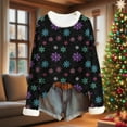 thumbnail image 2 of Horkkom Christmas Sweaters for Women Xmas Snowflakes Print Ugly Sweater Holiday Party Sweaters L, 2 of 8