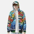 thumbnail image 2 of Vsdgher Sweat à Capuche Imprimé Floral Camion pour Hommes Femmes, Manches Longues Protection Solaire Pêche Course Natation-3TG, 2 of 7