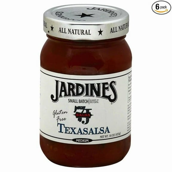 Pack of 6, Jardines Medium Texasalsa, 16 oz