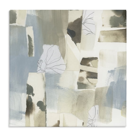 Stupell Industries Contemporary Subtle Paper Waterfall Canvas Art, 17 x 17, by June Erica Vess