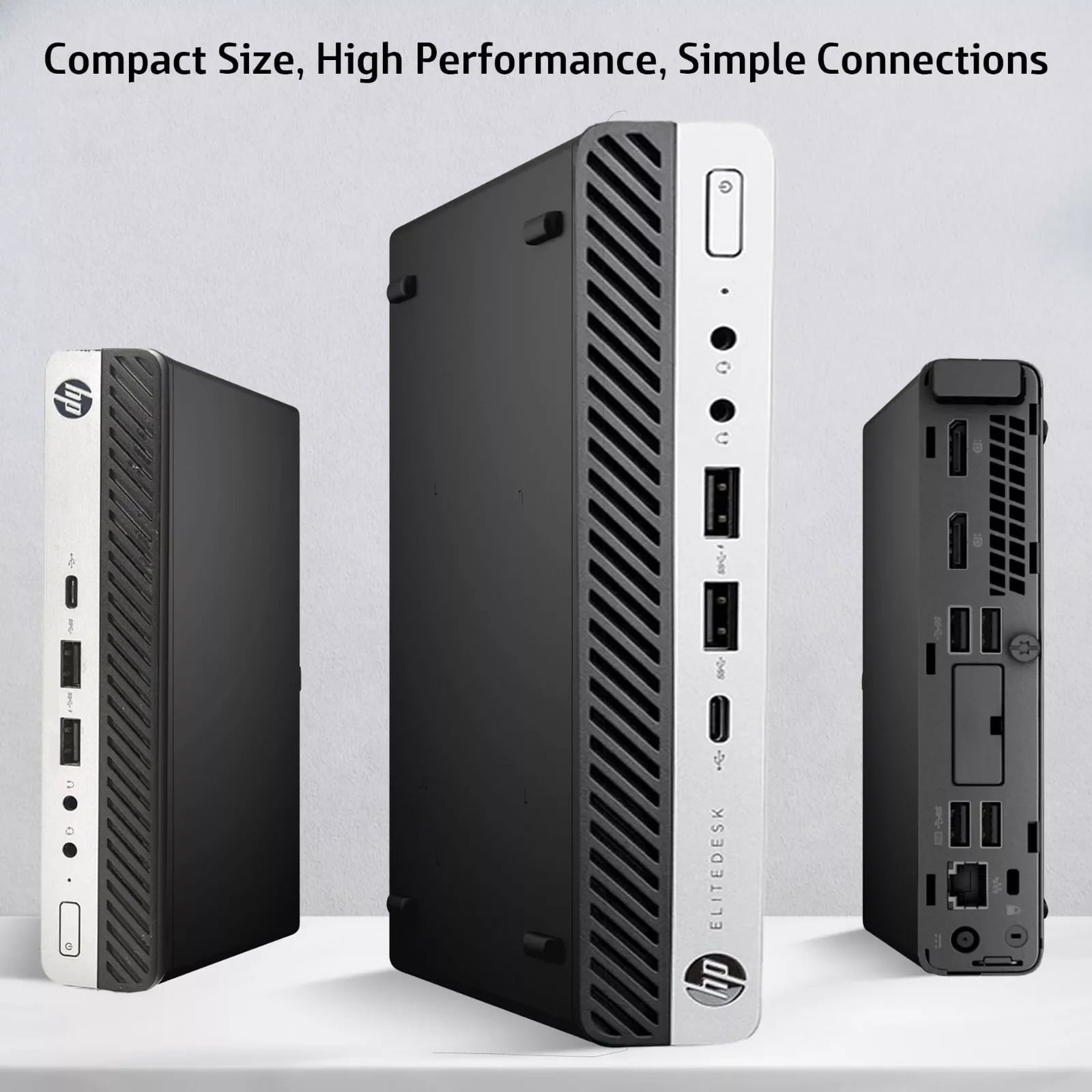 Restored HP EliteDesk 705 G4 Desktop Mini PC AMD Ryzen 5 Pro 2400GE Quad Core Processor, 16GB Ram, 512GB SSD, 22 inch Monitor, WiFi, Wireless Keyboard & Mouse, Windows 11 Pro (Refurbished)