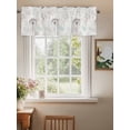 thumbnail image 2 of Teal Black Dandelion Curtain Valances for Windows, Vintage Watercolor Floral Kitchen Valance Window Treatment, Light Filtering Block Curtains for Bathroom/Bedroom/Living Room 60'' x 18'', 2 of 9