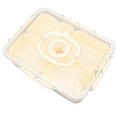 thumbnail image 1 of Boîte à Collations, Plateau de Service Divisé avec Couvercle et Poignée, Boîte Compartimentée Multifonctionnelle pour Assaisonnement, Sauce, Nourriture, 1 of 7
