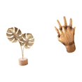 thumbnail image 6 of Dualoai Leaf Sculpture Metal Hand Figurine Nordic Creative Ornament Abstract Tabletop Soulmate Lovers Home Bedroom Shelf Decor Party, 6 of 8