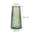 thumbnail image 2 of Uxcell Glass Flower Vase, Floral Vase with Gold Mouth Table Centerpieces, Green, 2 of 6