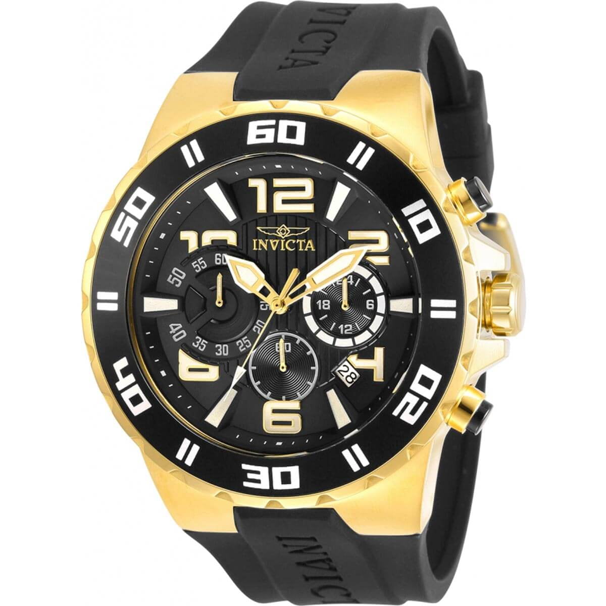 Invicta 19856 Pro Diver Tritnite Chronograph Watch 50mm Gold Tone & Black 100m Invicta 15396 - Pro Diver Chronograph Watch • Watchard.com main image 3