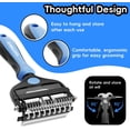 thumbnail image 3 of JDMEOPD 3-in-1 Pet Grooming Brush for Dogs & Cats – Removes Loose Hair, Mats & Undercoat, Safe Deshedding Tool for Long & Short Hair(Blue), 3 of 17