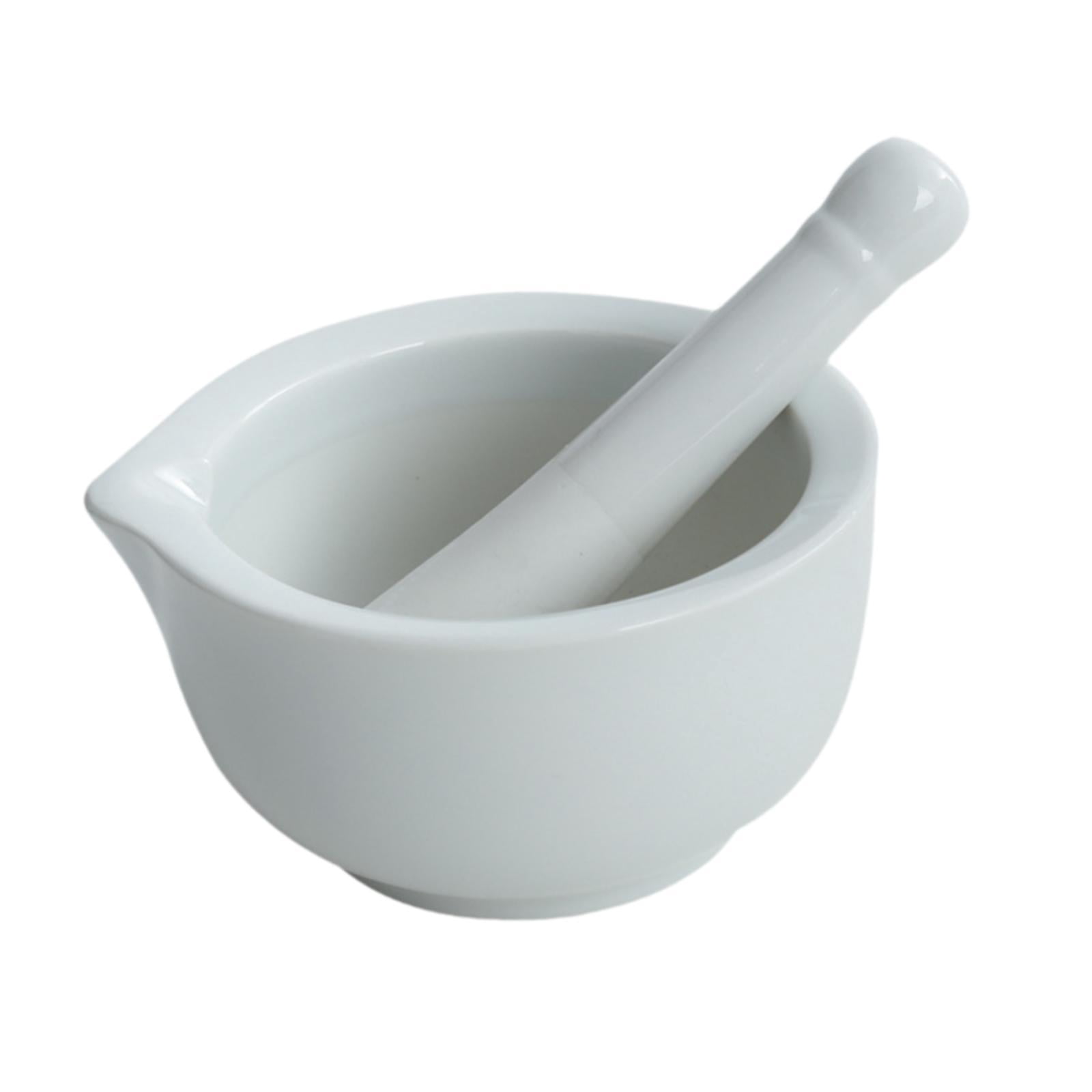 Fiocias Ceramic Grinding Bowl Easy Clean Kitchen Utensils Practical Baby Food Supplement White