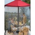 thumbnail image 6 of Hwuxmo Black Patio Umbrella Mosquito Net, with Double Zipper Door, Universal Canopy Umbrella Mosquito Netting with Zipper Door and Adjustable Rope, Fit Outdoor Umbrellas and Patio Tables, 6 of 7