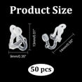thumbnail image 2 of 50 Pcs Plastic Clip-on Earrings White Plastic Non-Pierced Stud Earrings, 2 of 9
