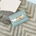 thumbnail image 2 of ID Short Wallet with Hit Color and Bow Tie Design Multifunctional Purse featuring Multiple Card Slots Clutch and Phone Bag for Women Blue,One Size, 2 of 4