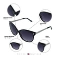 thumbnail image 2 of Lentes de Sol Tommy Hilfiger Mujer Outlook Marco de Plástico Color Negro con Filtro 100% UV, 2 of 5