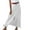 White, variant on Ladies Summer Solid Cotton And Linen Half Length Slit Hip Midwaist Dress (Black,XX-Large)