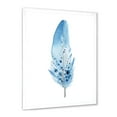 thumbnail image 2 of Designart 'Abstract Blue Boho Feathers' Bohemian & Eclectic Framed Art Print, 2 of 4