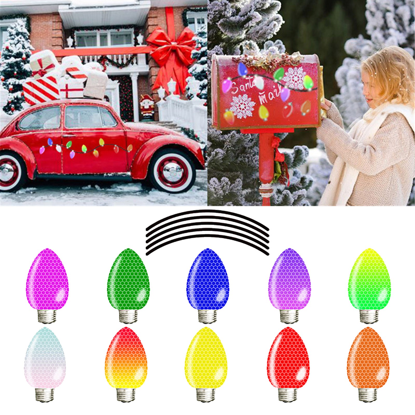 Cinmonia Christmas Car Decorations Christmas Lights For Car