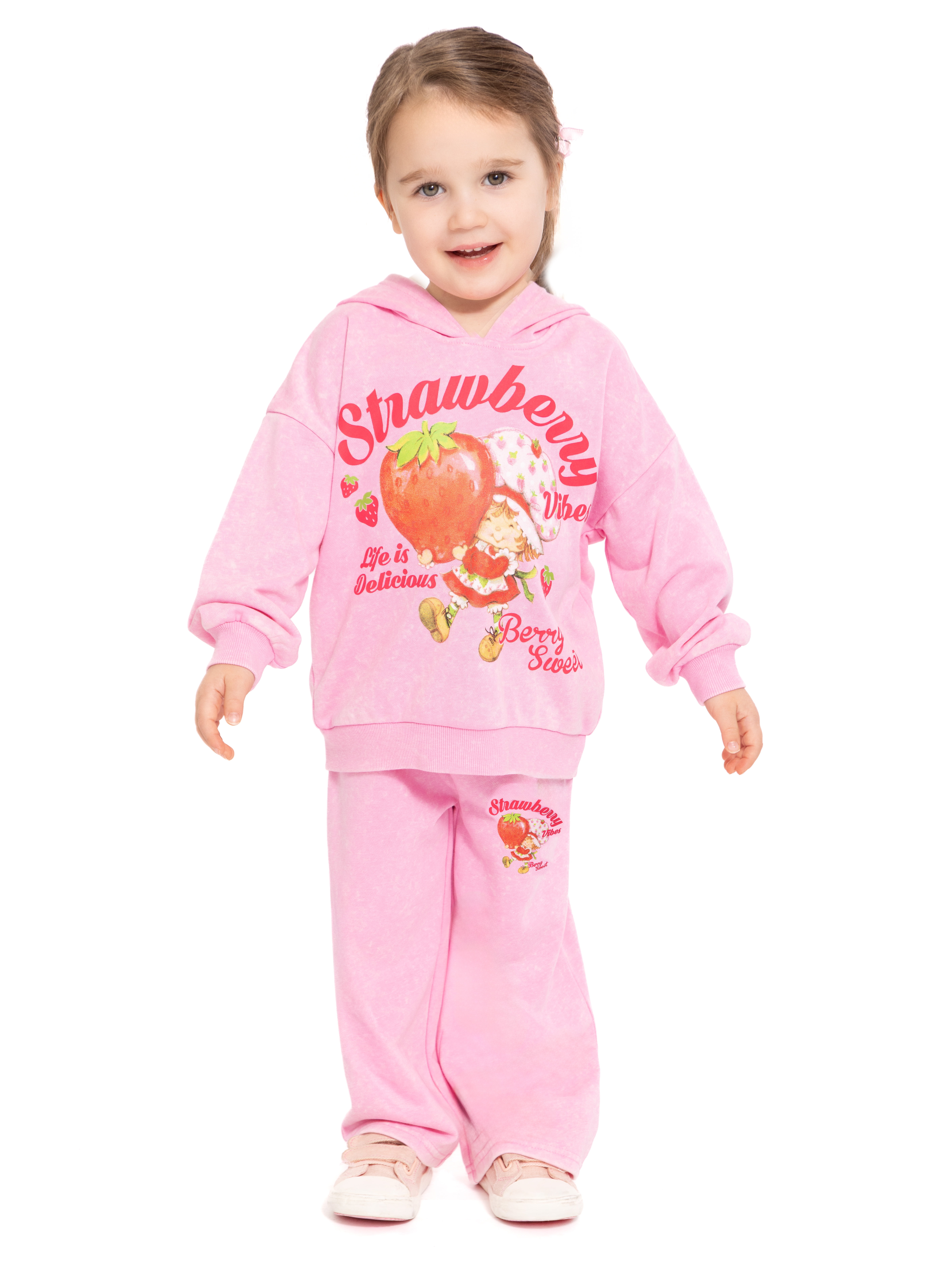 Strawberry Shortcake Toddler Girls' Graphic Hoodie and Matching Sweatpants Set, 2-Piece, Sizes 12M-5T