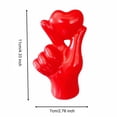 thumbnail image 4 of Sunjoy Tech Resin Statue Love Heart Gesture Figurine Holding Heart Hand Sculpture Home Office Wedding Party Desktop Decoration Ornament 1Pc, 4 of 5