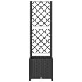 thumbnail image 4 of Jardinera con enrejado VidaXL de polipropileno negro, 4 of 8
