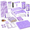 Purple Marble-17 Pcs, variant on Purpleic Locker Accessories Kit Include To School For Decorations Office Supplies