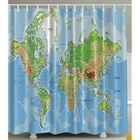 world map shower curtain walmart World Map Print Educational Geographical Earth In My Bathroom world map shower curtain walmart