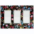 thumbnail image 1 of Metal Light Switch Plate Outlet Cover Colorful Floral Garden Wallpaper ROS034, 1 of 13