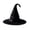 Black, variant on Witch Hat Halloween Costume for Women, Shapeable Velvet Wide Brim Pointed Hat, Black One Size