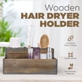 thumbnail image 2 of Soporte para secador de pelo Besti, organizador de herramientas para el cabello de madera, 2 of 7