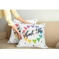 thumbnail image 2 of Ambesonne Romantic Throw Pillow Cover 2 Pack, Thank You Words Color, 24", Multicolor, 2 of 7