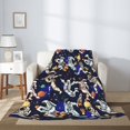 thumbnail image 2 of Throw Blanket for Couch Sofa and Bed, Astronauts in sport Super Soft Plush Throw Blanket, Fuzzy Cuteness Comfy Warm Washable Flannel Blanket & Throws for All Season 60"x50", 2 of 5