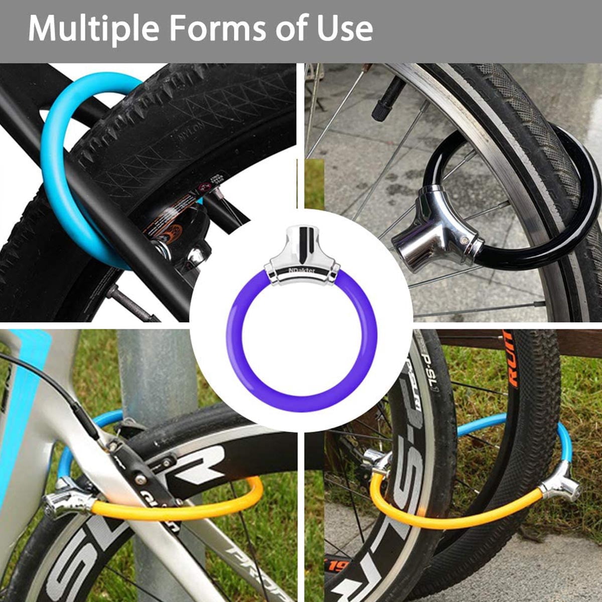 KAWELL Bike Lock 12mm Anti Theft Kids Bicycle Lock, Lightweight Unbreakable Bike Wheel Locks Disc Lock Heavy Duty with 2 Keys for Road/Mountain/Commute Bike Gift for Child Kids