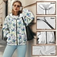 thumbnail image 6 of FOR U DESIGNS Colorful Butterfly Hoodie Jacket for Women with Zipper Cardigan Oversized Hooded Size M Lightweight Zip Up Hoodies for Women Soft Long Sleeve Activewear Winter, 6 of 7