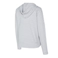 thumbnail image 3 of Men's Concepts Sport  White/Gray West Virginia Mountaineers French Terry Striped V-Neck Pullover Hoodie, 3 of 3