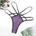thumbnail image 4 of Dark Purple Glitter Open Type Women's Panties Crotch Opening G-strings Thongs Lingeries Underwear, 4 of 7
