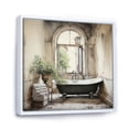 thumbnail image 2 of Designart "Bath Monochrome Of Calm II" Bath & Laundry Floater Framed Canvas Art Print, 2 of 7