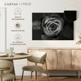 thumbnail image 4 of Elephant Stock Black White Rose Wall Art - Horizontal Canvas Wall Art - Living Room Wall Decor - Floral And Botanical Canvas - Black And Gray Decor - 12" x 8", 4 of 4