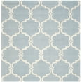 thumbnail image 2 of SAFAVIEH Cambridge Hamilton Geometric Wool Area Rug, Blue/Ivory, 6' x 6' Square, 2 of 8