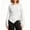 White, variant on Women's Striped Tee Long Sleeve T Shirts Cinched Tie Waist Tops Wrap Tops for Women