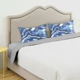 thumbnail image 5 of Haosy Satin Pillowcase for Hair and Skin Standard Cooling Silk Pillow Case with Envelope Closure Blue Black White Marble 20"x26", 5 of 9