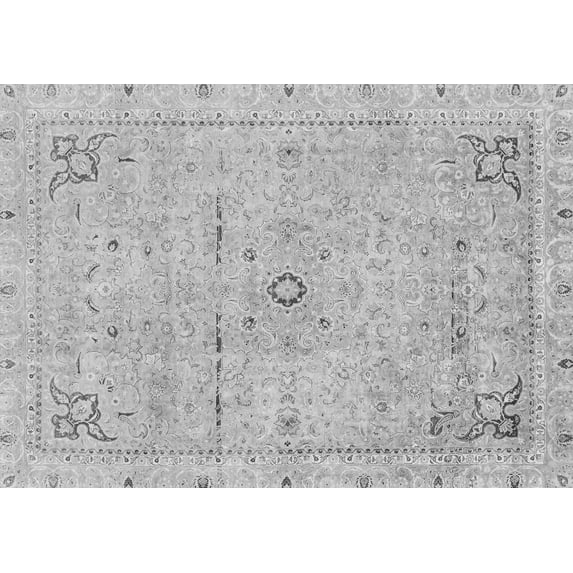 Ahgly Company Indoor Rectangle Abstract Gray Modern Area Rugs, 7' x 9'