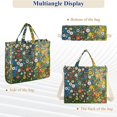 thumbnail image 6 of FORMRS Womens Corduroy Tote Bag Crossbody Shoulder Handbag with Pocket, Green Floral Garden, 6 of 7